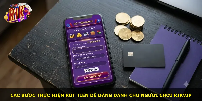 Các bước thực hiện rút tiền dễ dàng dành cho người chơi Rikvip