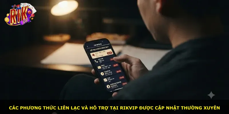 Các phương thức liên lạc và hỗ trợ tại Rikvip được cập nhật thường xuyên