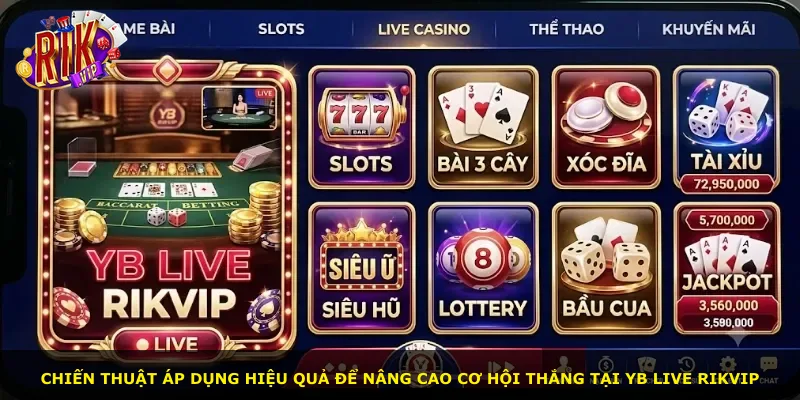 Chiến thuật áp dụng hiệu quả để nâng cao cơ hội thắng tại YB Live Rikvip