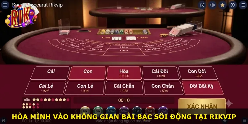 Hòa mình vào không gian bài bạc sôi động tại Rikvip
