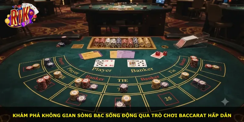 Khám phá không gian sòng bạc sống động qua trò chơi Baccarat hấp dẫn