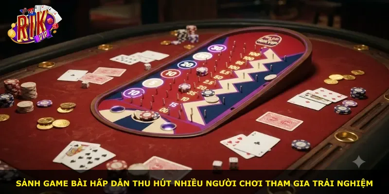 Sảnh game bài hấp dẫn thu hút nhiều người chơi tham gia trải nghiệm