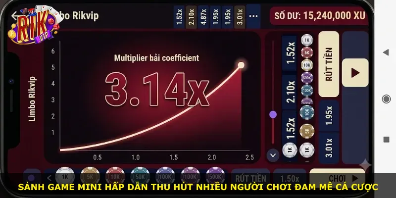 Sảnh game mini hấp dẫn thu hút nhiều người chơi đam mê cá cược
