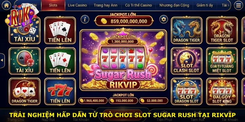 Trải nghiệm hấp dẫn từ trò chơi slot Sugar Rush tại Rikvip